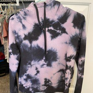 Cropped Hoodie 90 degreee Purple and Black